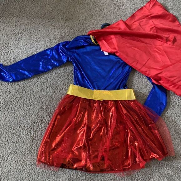 Kids Super Woman Costume Halloween Size L NEW - Picture 6 of 9